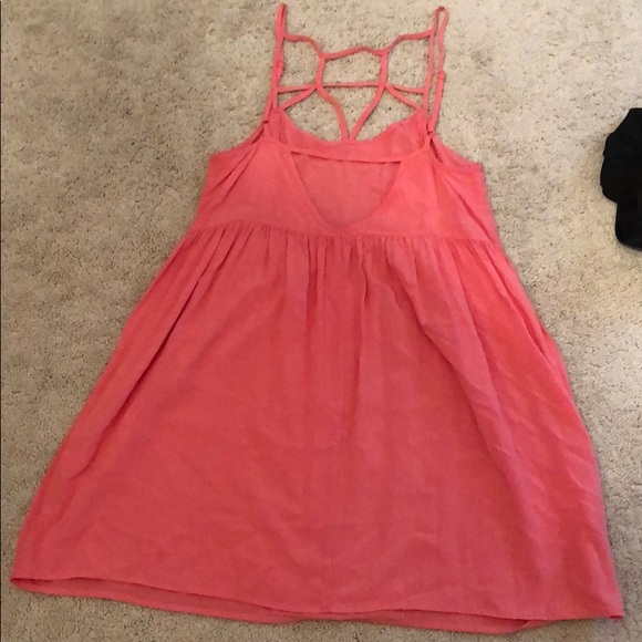 Coral spaghetti strap dress - Picture 2 of 3